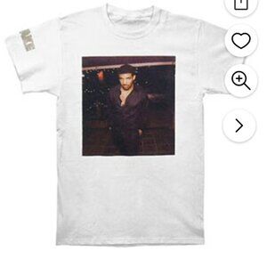 Drake Men's Photo T-shirt Small White y2k